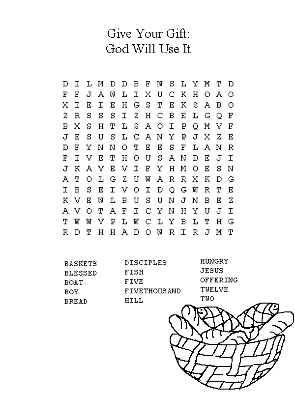 Give Your Gift God Will Use It Word Search