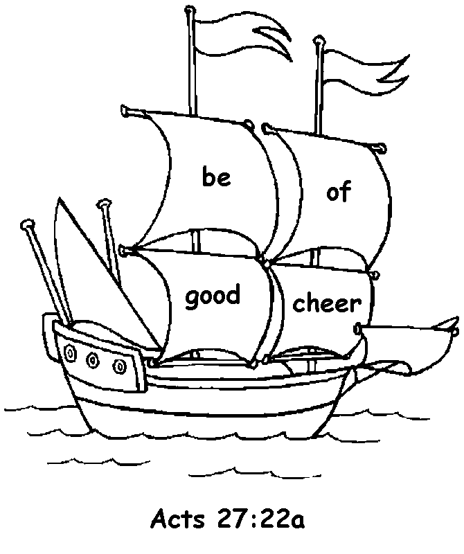 Acts 27:22 Coloring Page