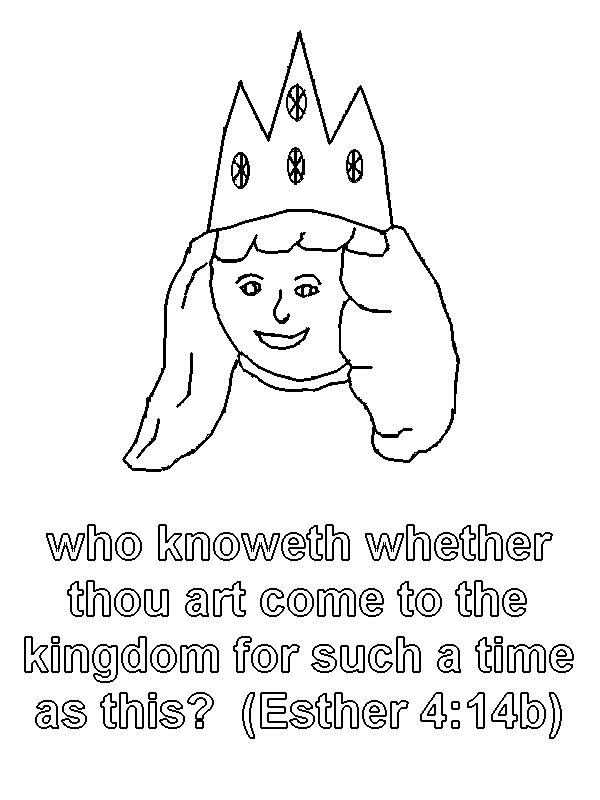 Esther 4:14b Coloring Page