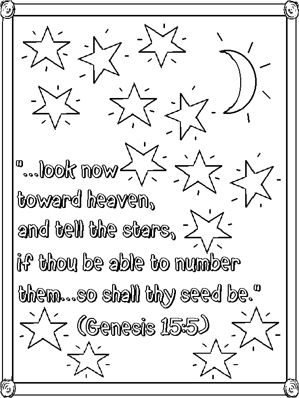 Genesis 15:5 Coloring Page