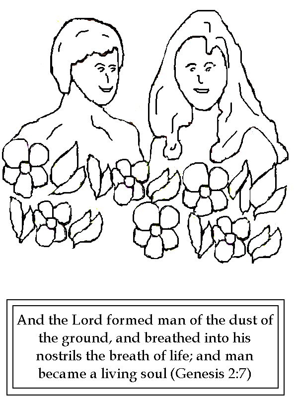 Genesis 2 verse 7 Coloring Page