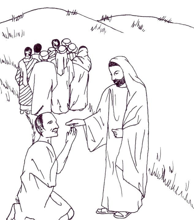 Ten Lepers Coloring Page
