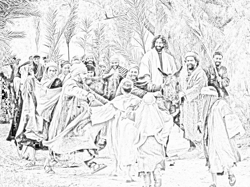 Palm Sunday coloring page