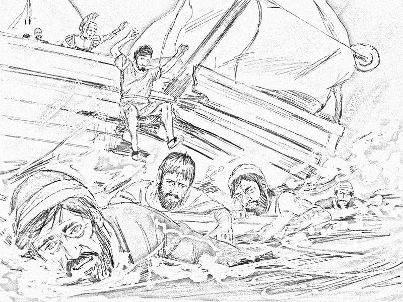 Shipwrecked coloring page