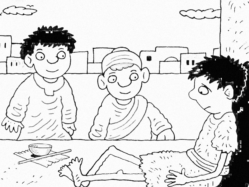 Excitement at the Tempe Gate beginner coloring page