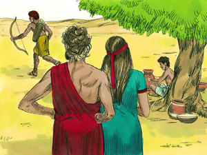 Isaac and Rebekah were living happily in the land of Gerar with their twin boys