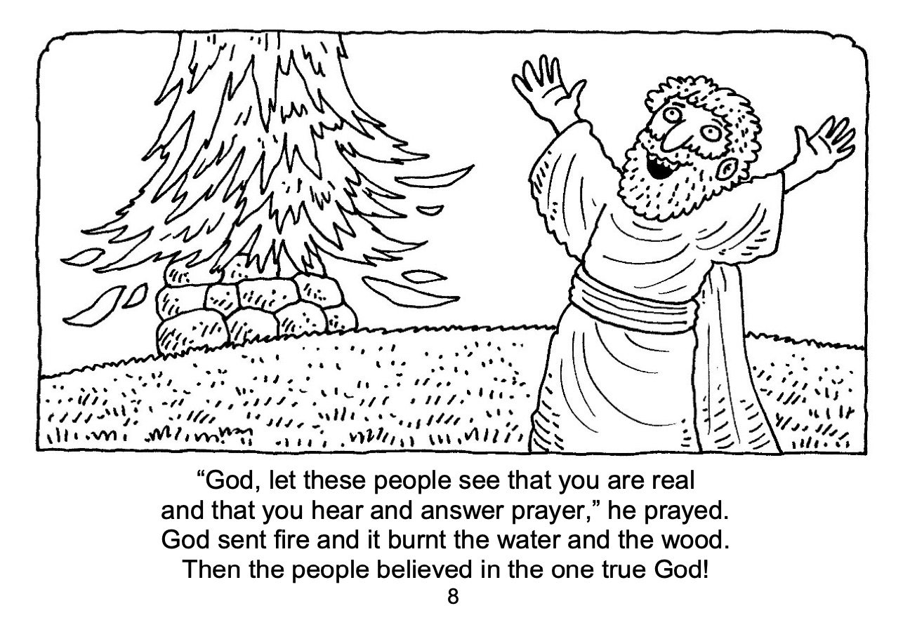 Elijah the Great Contest coloring page