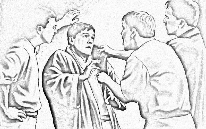 Brothers of Jephthah telling him to leave coloring page
