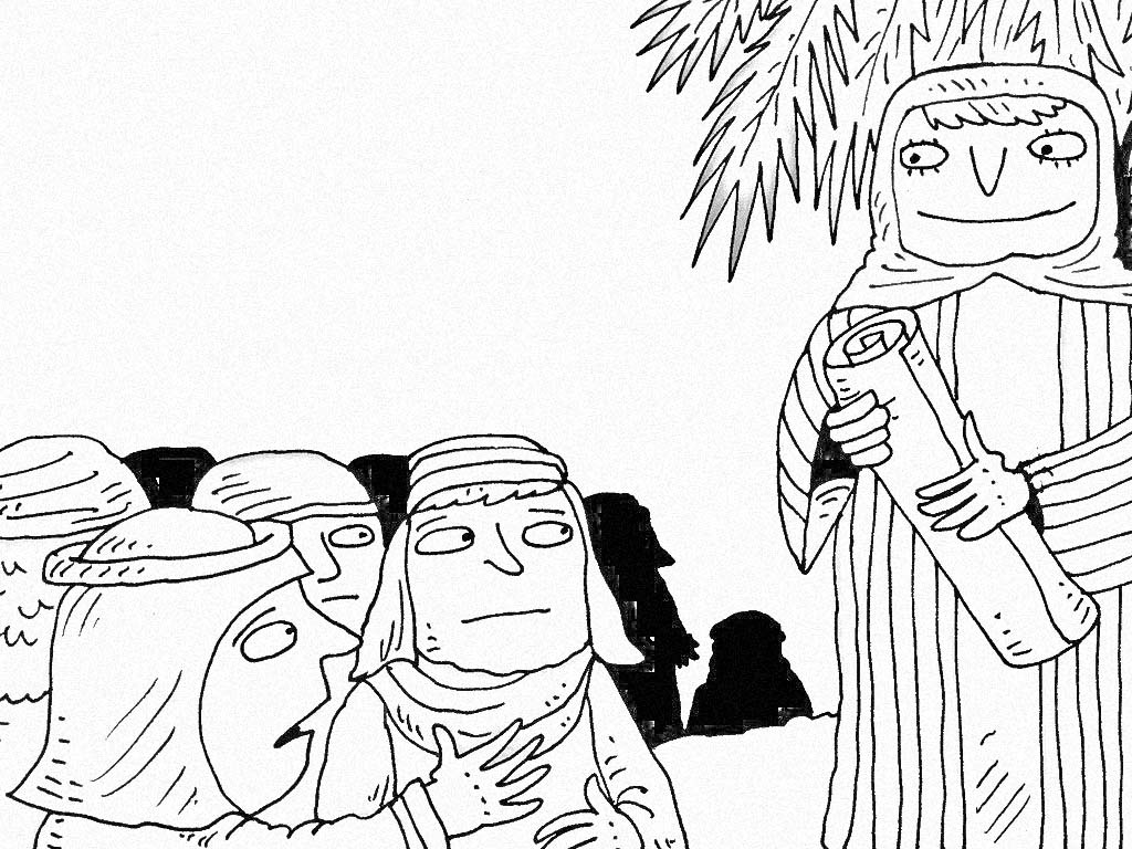 The Prophetess-Judge, the General and the Hammer Woman Part 1 coloring page