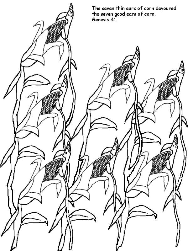 Skinny Corn Ate The Fat Corn Coloring Page