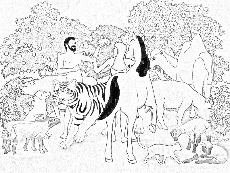 The First Man coloring page