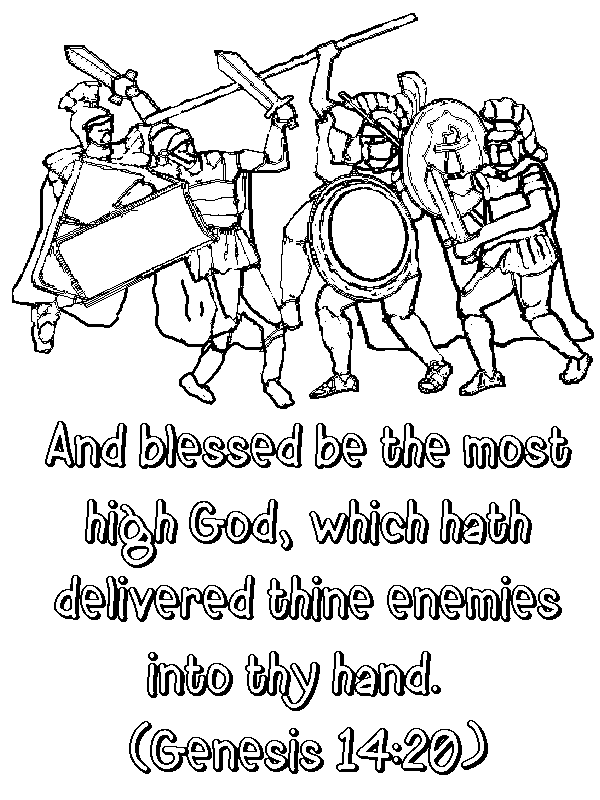 Genesis 14:20 Coloring Page