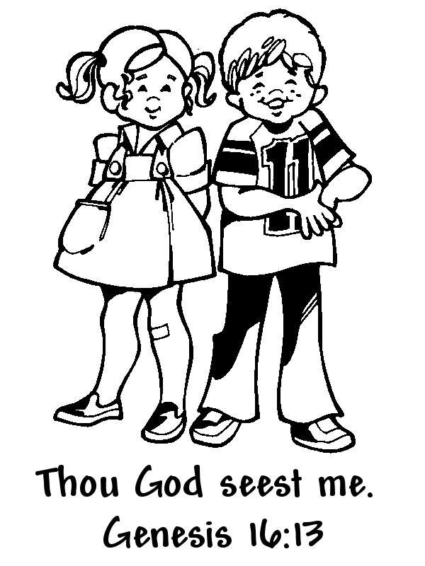 Genesis 16:13 Coloring Page