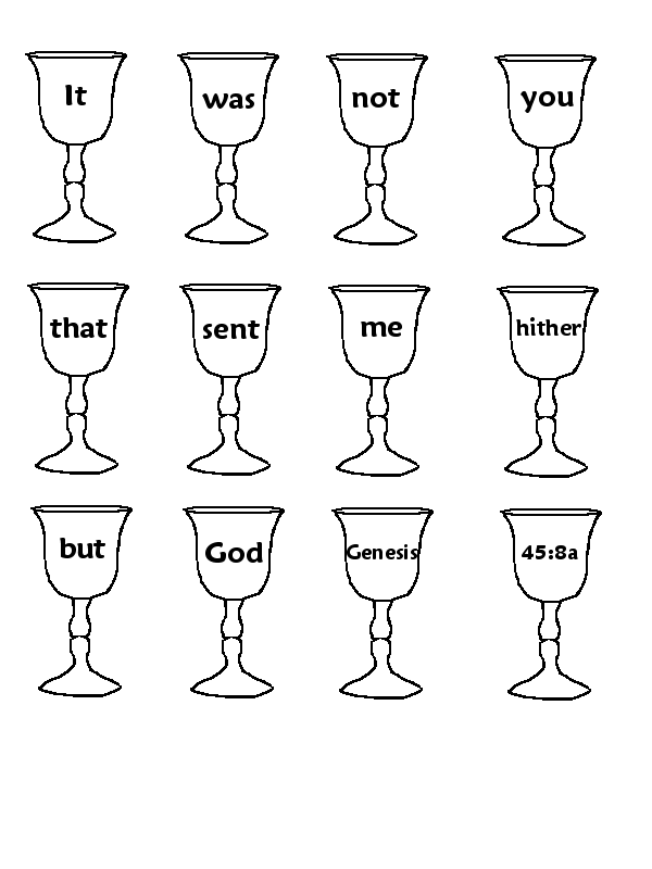 Genesis 45 verse 8a Memory Verse Scramble
