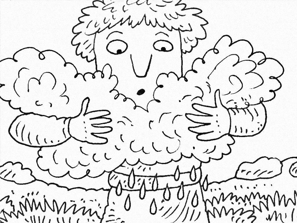 When Gideon lifted up the fleece it was wet