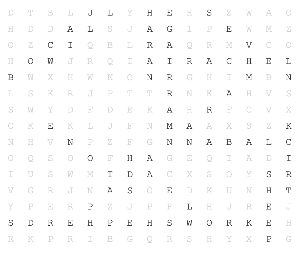 Word search solution