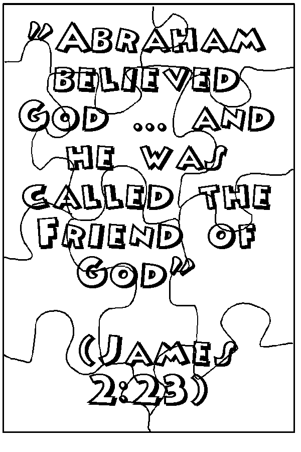 James 2 23 Puzzle Coloring Page