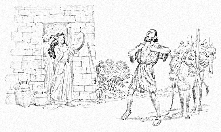Daughter of Jephthah coloring page