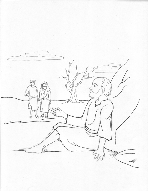 Job\'s Faithfulness Bible Story Coloring Page