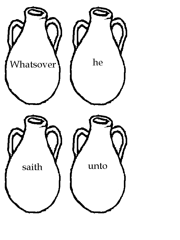 John 2 verse 5 Cut and Scramble