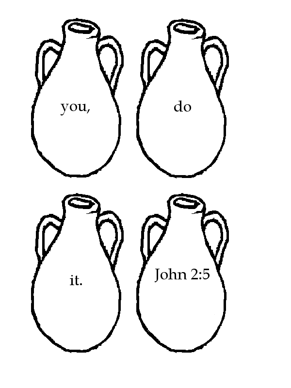 John 2 verse 5 Cut and Scramble