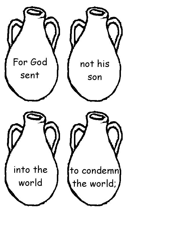 John 3 verse 17 Memory Activity Page 1