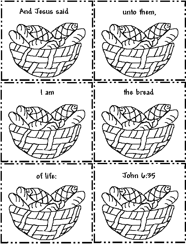 John 6 verse 35 Cut and Scramble page 1