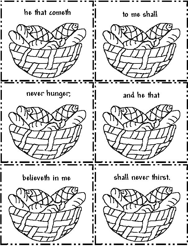John 6 verse 35 Cut and Scramble page 2