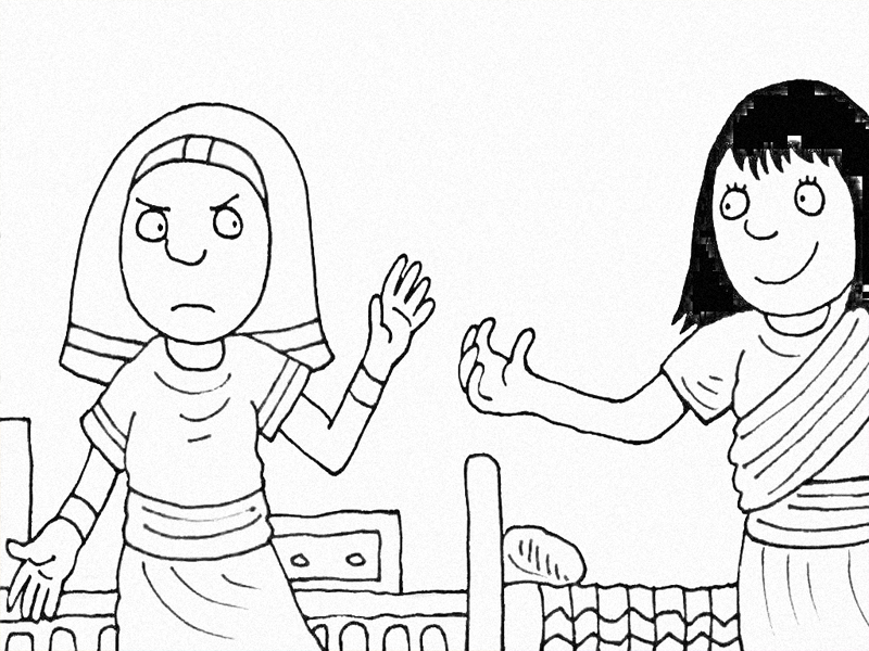 Joseph resists temptation coloring page