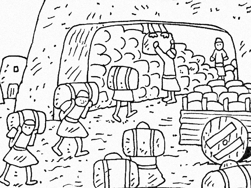 The L-O-N-G Shopping Trip Coloring Page