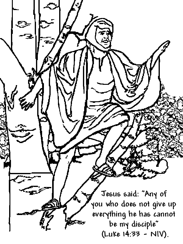 Zacchaeus Coloring Page