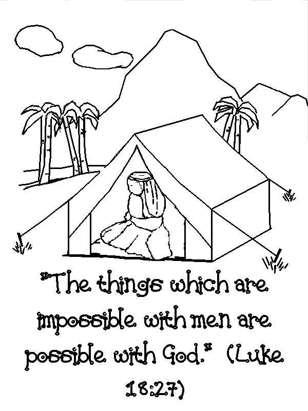 Luke 18:27 Coloring Page