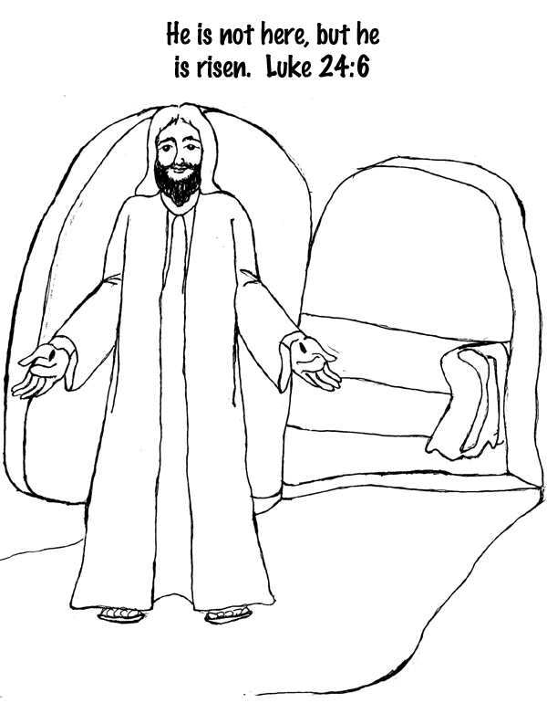 He Is Risen Coloring Page