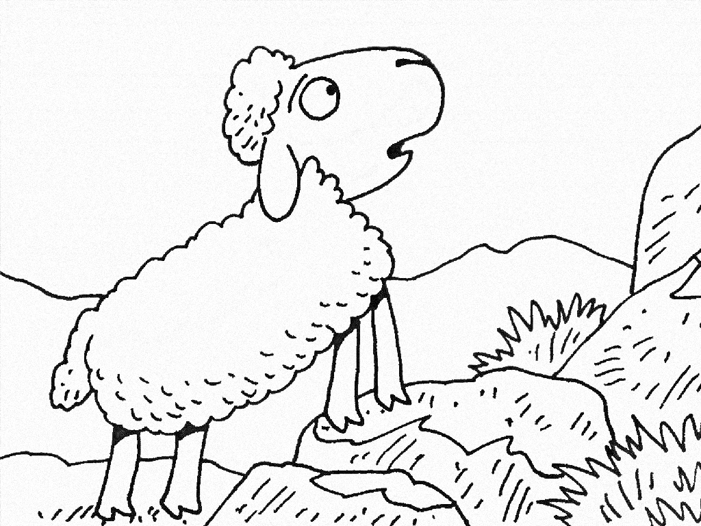 John 10 verse 27 Coloring Page for the Parable of the Lost Sheep