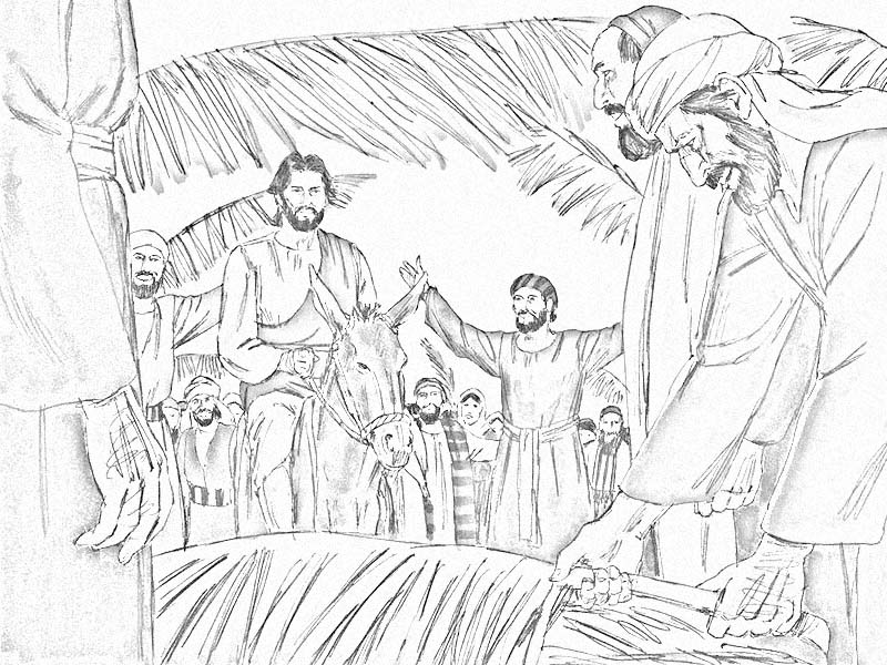 Palm Sunday coloring page