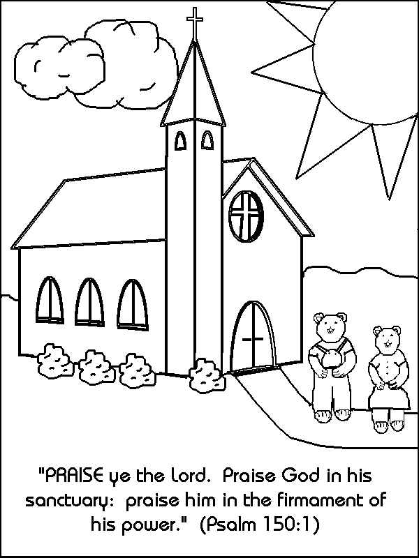 Psalm 150:1 Coloring Page