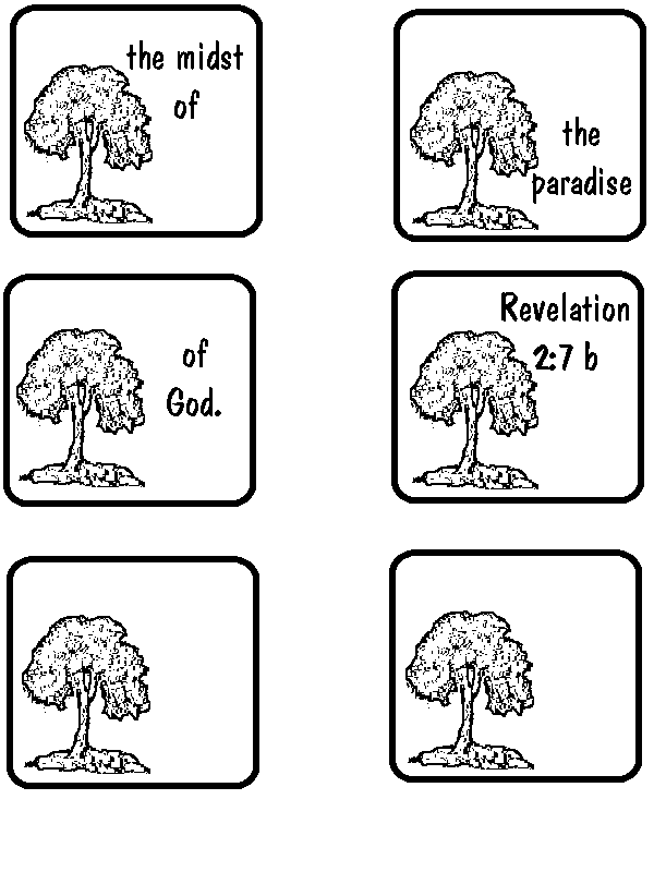Revelation 2 verse 7b Memory Activity page 2