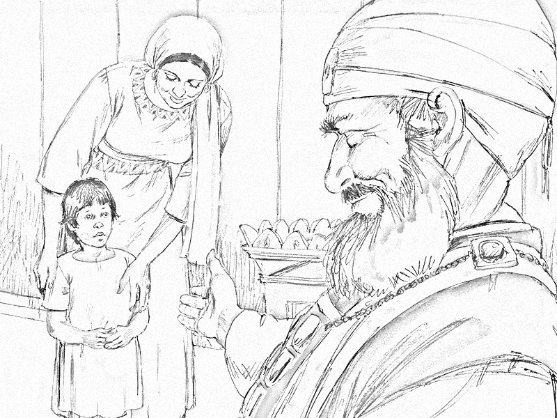 Asked from the Lord coloring page