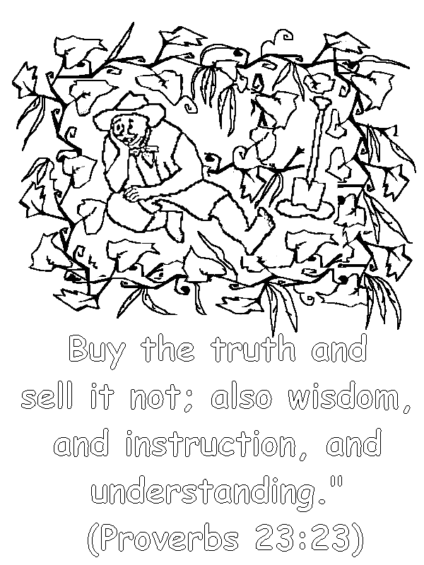 Bean Patch Bible story coloing page