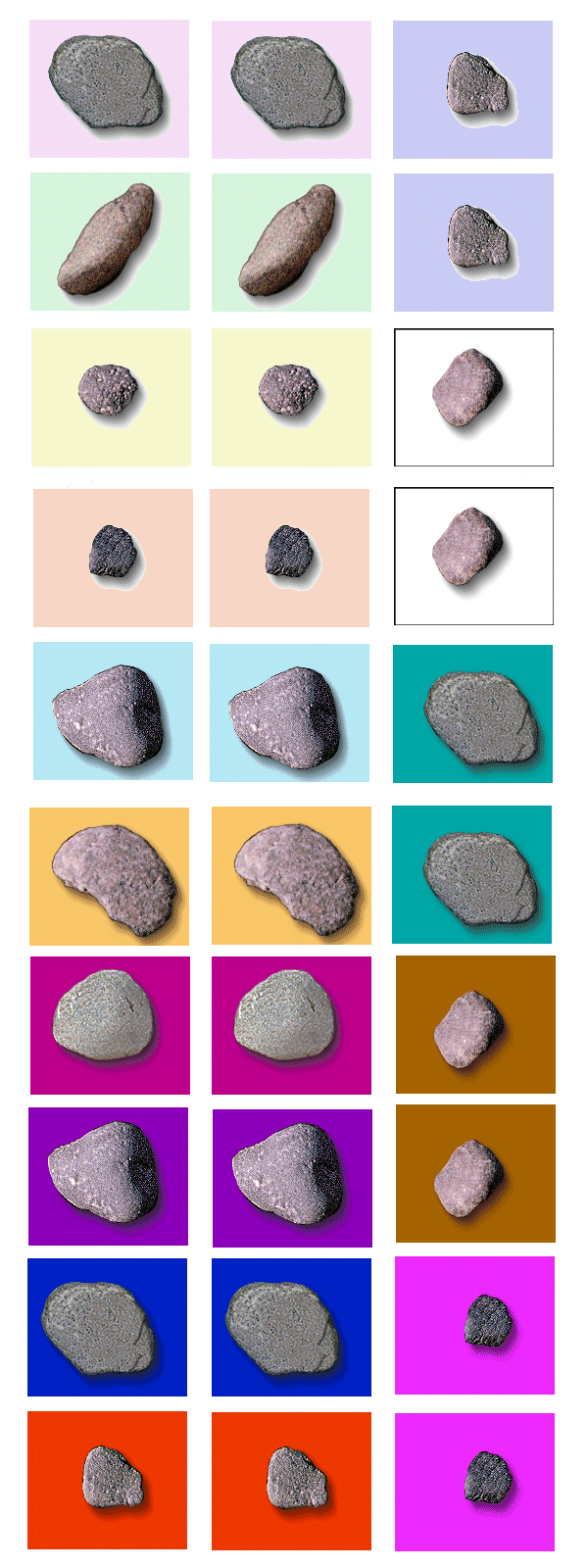 Stone Matching Concentration Game to go along with the David and Goliath Bible Story