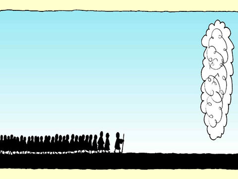 Israelites were led by a pillar of cloud