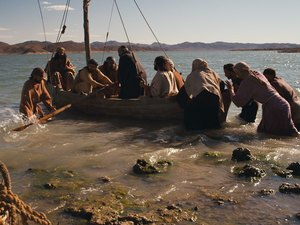 When the disciples got to the little boat they found that Jesus was already there, waiting for them