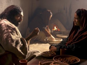 Jesus sat at the table