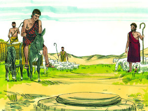 As Jacob entered the land, he noticed a well