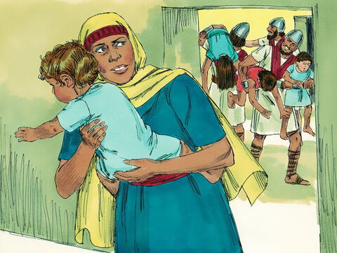 King Ahaziah has died and his mother is trying to kill everyone in the family so that she will be made the queen