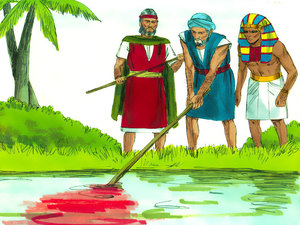 God turned the water to blood