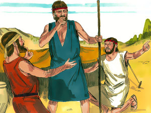 Jacob called a few of his servants to his side