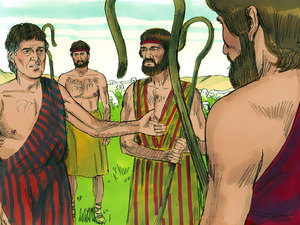 Jacob went to speak to the shepherds