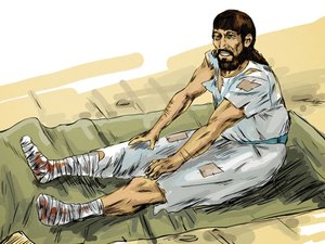 While Jesus was at the pool a certain man caught his attention
