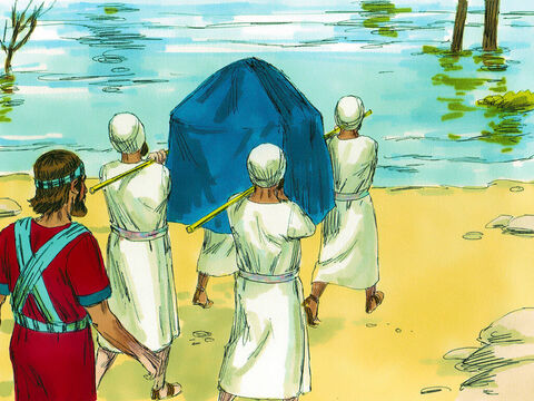 Lift the Ark of the Covenant and lead us across the Jordan River